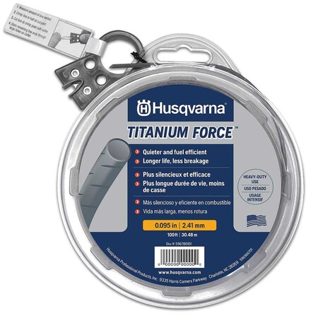 Husqvarna Titanium Force String Trimmer Lines, Blue/Gray
